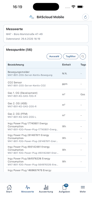 BAScloud Mobile App Screenshot 1