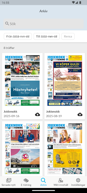Jokkmokk Gratistidning Screenshot 1