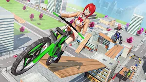 Tricky Fearless BMX Track Stunts Racing 3D Screenshot 2