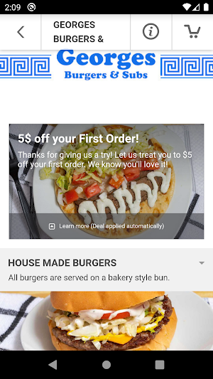 Georges Burgers & Subs Screenshot 2