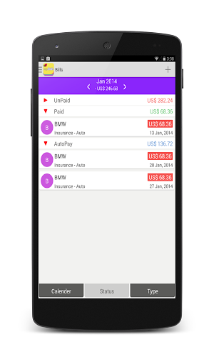 myBills with sync Screenshot 3