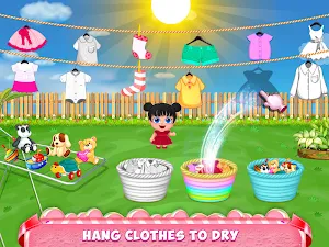 Mom Baby Clothes Washing Laundry Screenshot 2