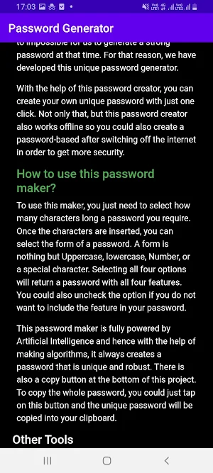 Strong Password Generator Screenshot 2