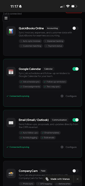 HD Group CRM Screenshot 1