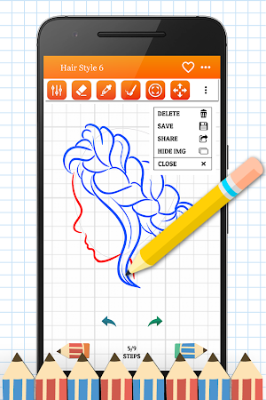 Learn How to Draw : Paint Hairstyles friendly app Screenshot 0