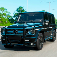 Real Mercedes G-class parking