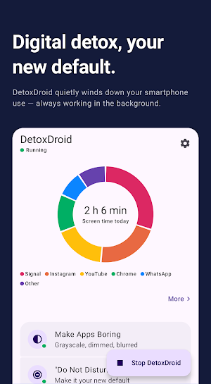 DetoxDroid: Grayscale & Focus Screenshot 0