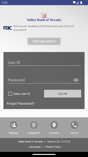 Valley Bank NV Mobile Screenshot 1