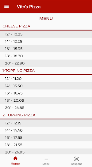 Vito's Pizza Screenshot 2