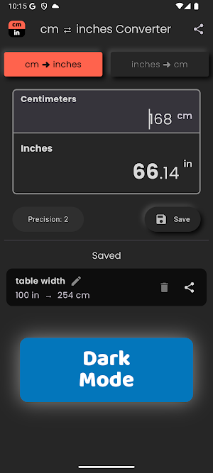 cm inches Converter Screenshot 3