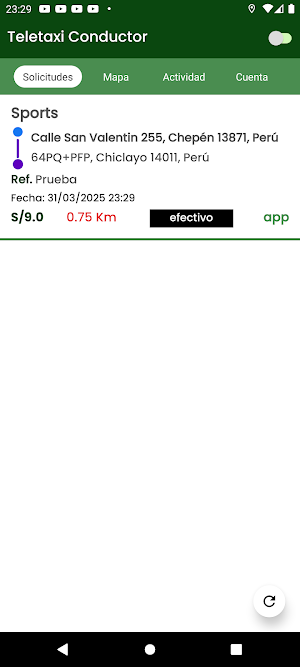 Teletaxi - Conductor Screenshot 2