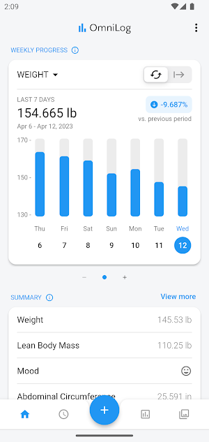 OmniLog: Weight & Body Tracker Screenshot 0