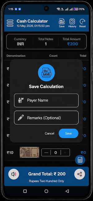 Cash Counting Calculate -Money Screenshot 0