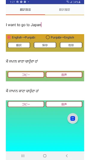 English to Punjabi Translator Screenshot 2
