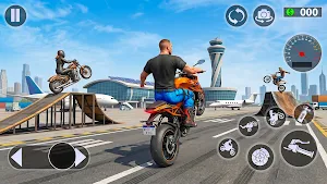 Moto Stunt & Wheelie Game 3D Screenshot 1