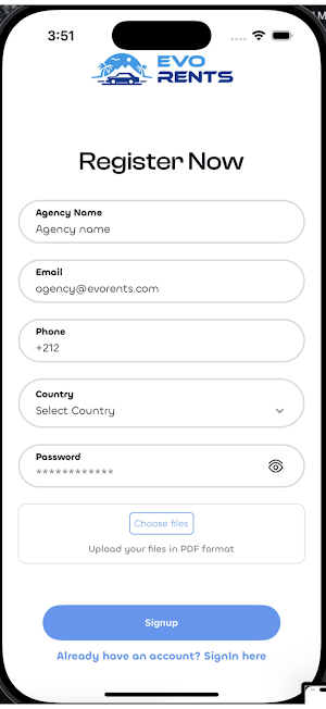 Evo Rents Business Screenshot 0