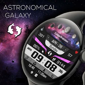 Astronomy Moon Galaxy Watch 73 Screenshot 1