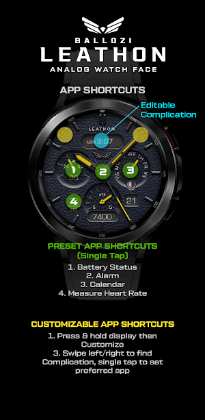 BALLOZI LEATHON Watch Face Screenshot 2