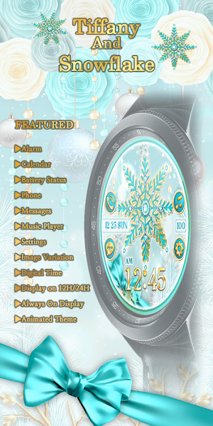 Tiffany & Snowflake_Watchface Screenshot 2