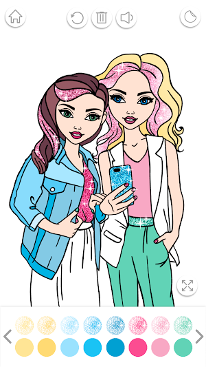 Fashion Coloring Book Glitter Screenshot 1