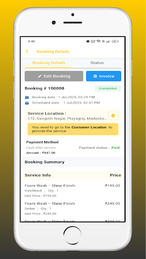 Carsafa Partner App Screenshot 1