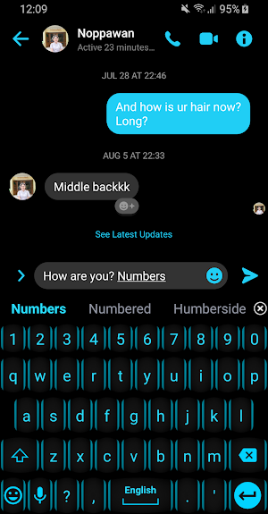 Keyboard Theme Neon Blue Screenshot 3