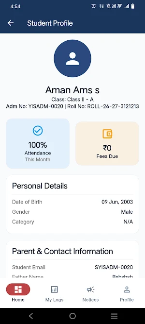 Vision Global Staff App Screenshot 1