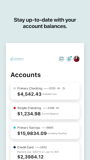 LA Financial Credit Union Screenshot 1