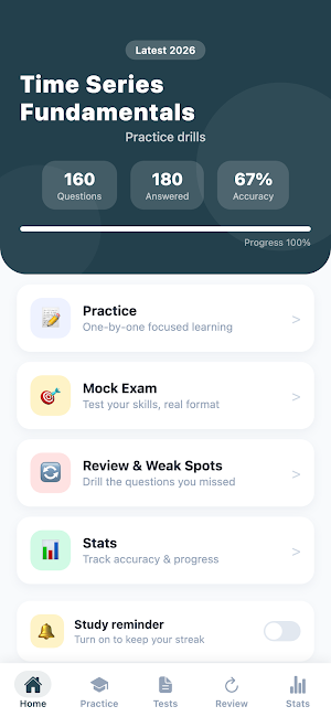 Time Series Fundamentals Quiz Screenshot 0