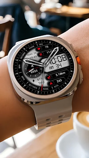 Half Screen Silver ZKin Watch Screenshot 0