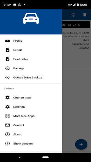 Car logbook App Screenshot 1