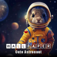 CUTE ASTRONAUT 4K WALLPAPER