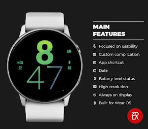 Green Large Watch Face Screenshot 1