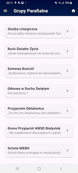Parafia NMP Królowej Rodzin Screenshot 2