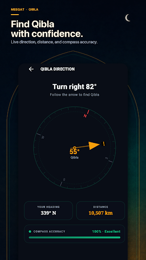 Meeqat: Prayer, Qibla, Fasting Screenshot 1