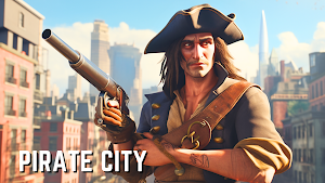 Pirate city rope hero car game Screenshot 0