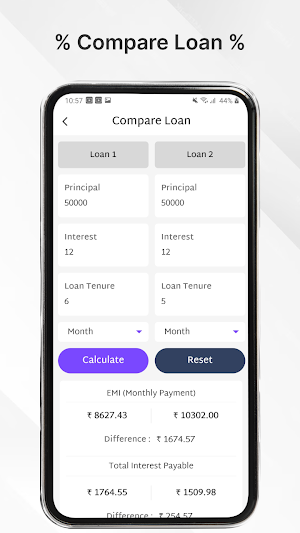 Easy EMI Loan Calculator Screenshot 2