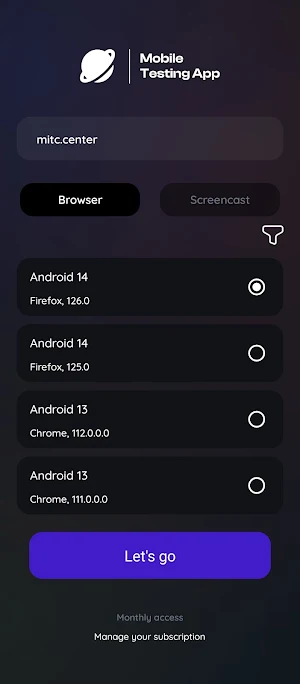 Mobile Testing App (MTA) Screenshot 0