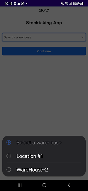 Erply Stocktake Scanner Screenshot 2