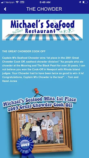 Michaels Seafood Restaurant Screenshot 3
