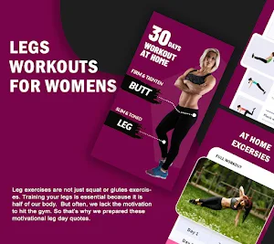 Legs, Hips Women HomeWorkouts Screenshot 3