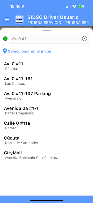 SIDSC Driver Usuario Screenshot 1