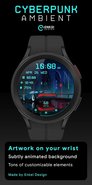Cyberpunk Ambient - watch face Screenshot 1