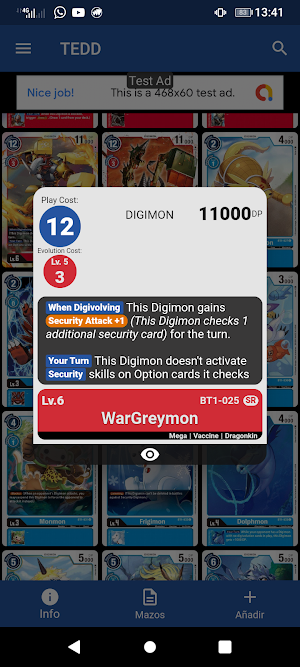 TEDD. Emulator Digimon Deck Screenshot 2