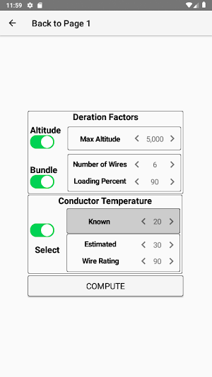 American Wire Gauge (AWG) Calculator Screenshot 2