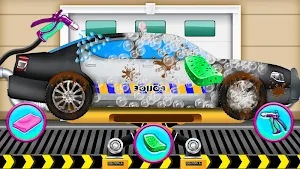Police Car Wash Cleanup: Repair & Design Vehicles Screenshot 2