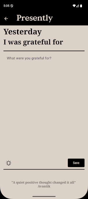 Presently: A gratitude journal Screenshot 1