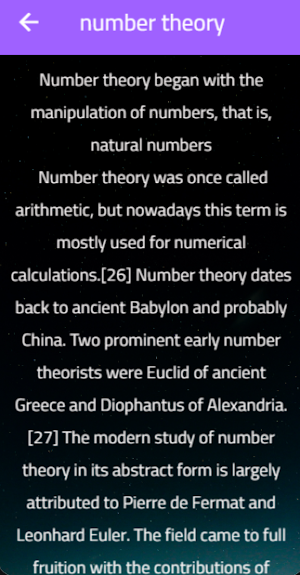 mathematics for knowldge Screenshot 1