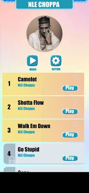 NLE Choppa Music Tiles Game Screenshot 0