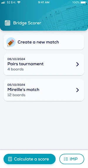 Bridge Score Screenshot 2